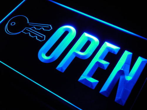 OPEN Keys Store Shop Cut NEW Neon Light Sign